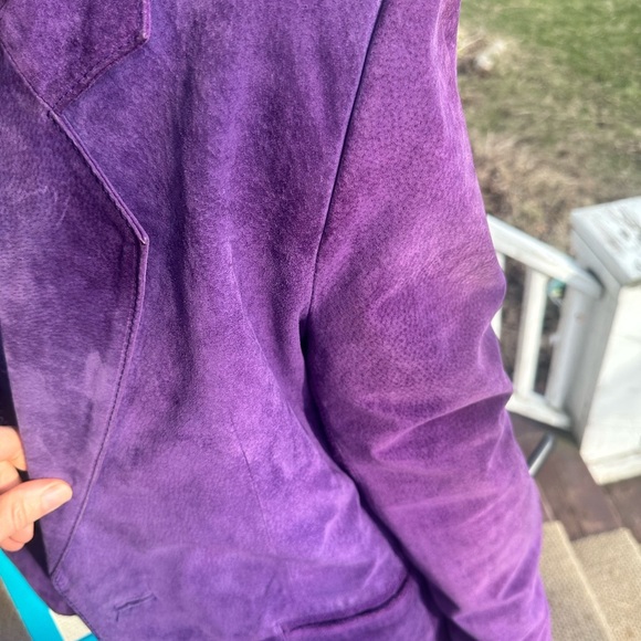 Vintage Global Identity G3 Leather Suede Blazer – Purple – Medium - Picture 3 of 7